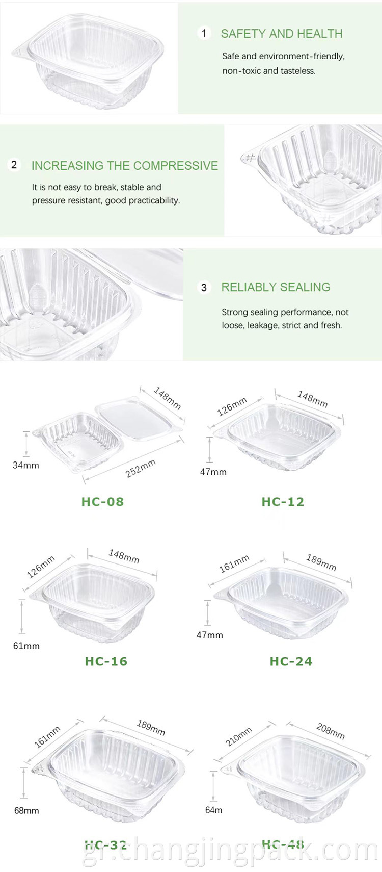 committed to providing our customers with high-quality clamshell take out food containers